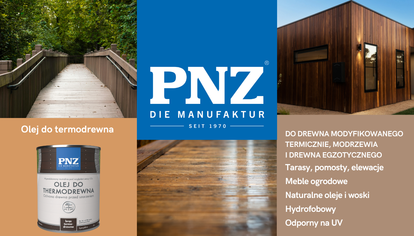 Grafika prezentuje zastosowanie oleju do termodrewna